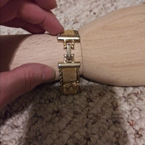 Goldette VINTAGE Pearls Mesh gold BRACELET 7 1/2” - Picture 5 of 7